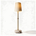 Stijlvolle vloerlamp met marmeren voet en stoffen lampenkap 20 x 20 x 150cm