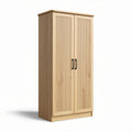 houten kast met deurpaneel en verticale ribbels 200 x 80 x 40cm